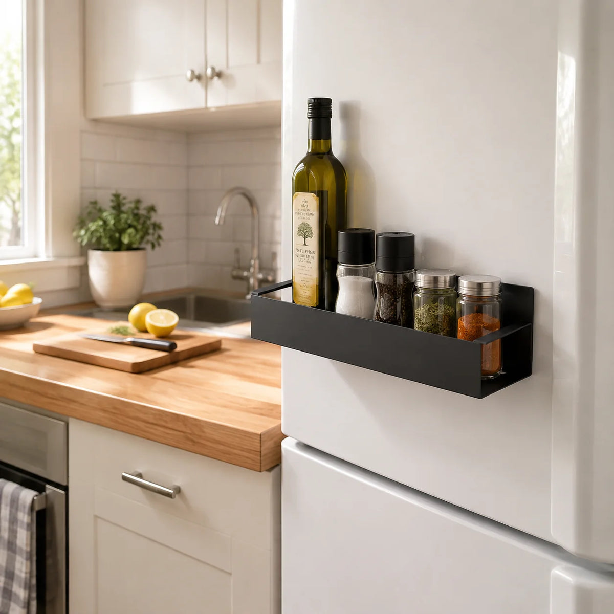 Magnetic Fridge Side Shelf for Spice Storage