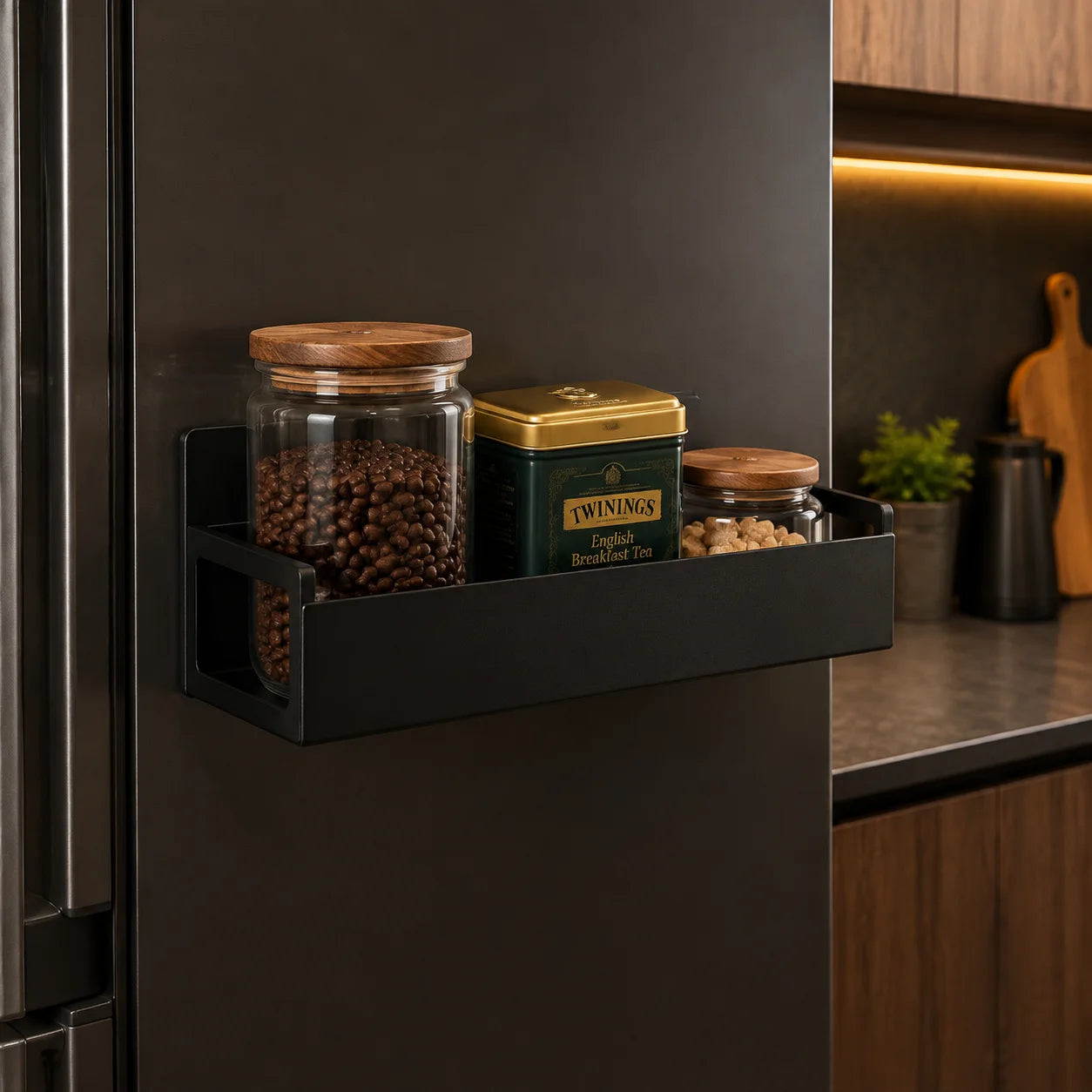 Magnetic Fridge Side Shelf for Spice Storage