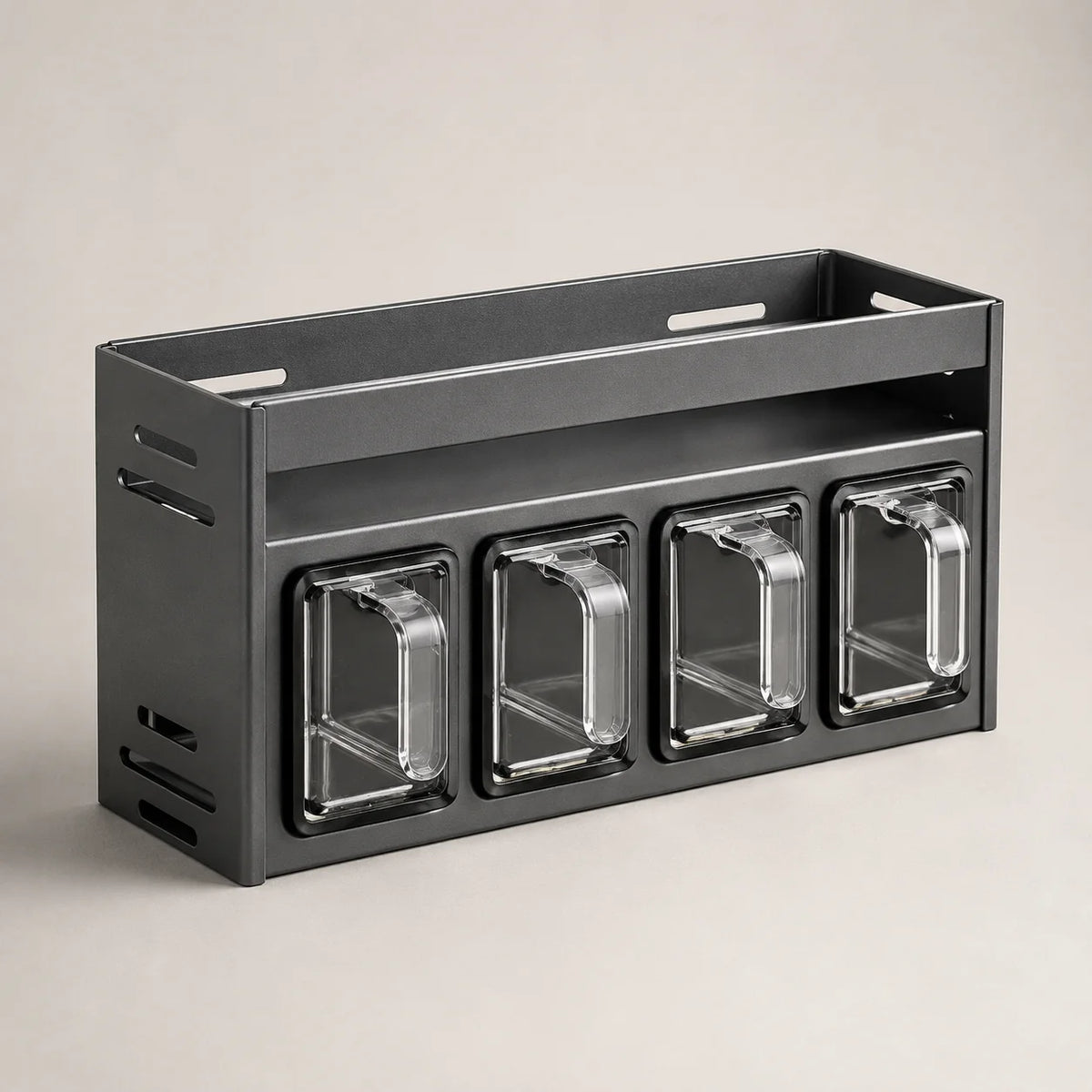 Wall-Mounted/Tabletop Spice Rack with Seasoning Boxes