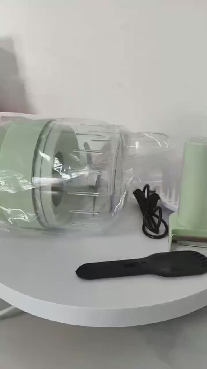 4-in-1 Electric Vegetable Cutter Set